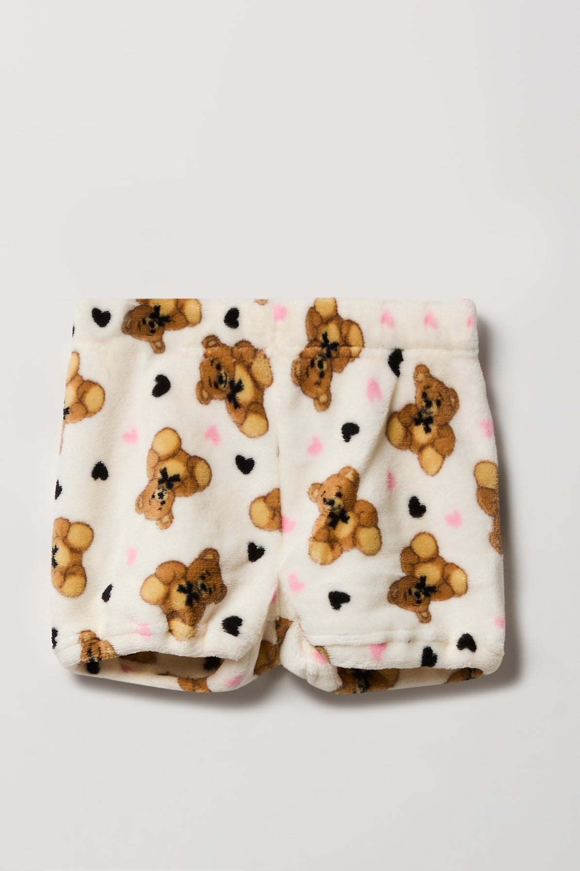 Alt View 4. Girls Graphic T-Shirt & Plush Short Pajama Set - Pink