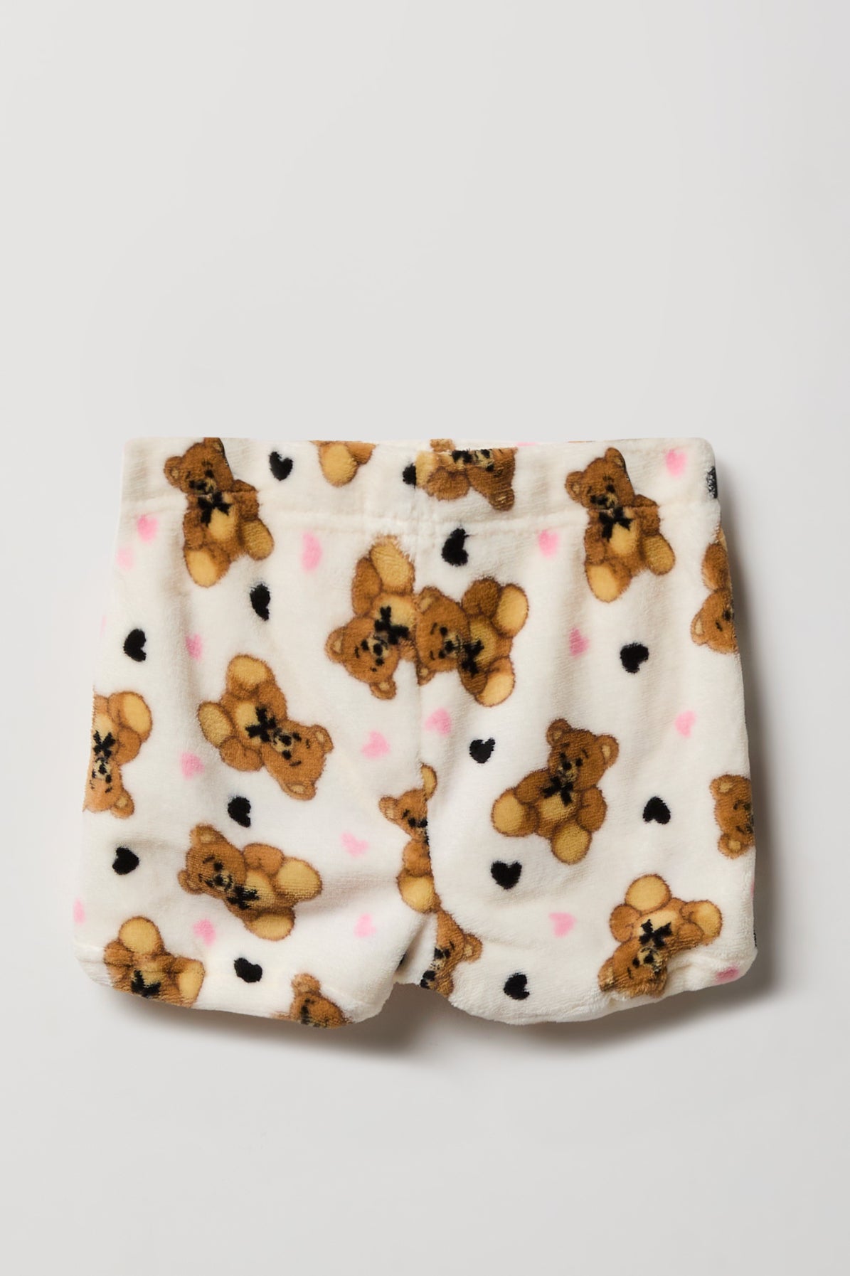 Alt View 5. Girls Graphic T-Shirt & Plush Short Pajama Set - Pink