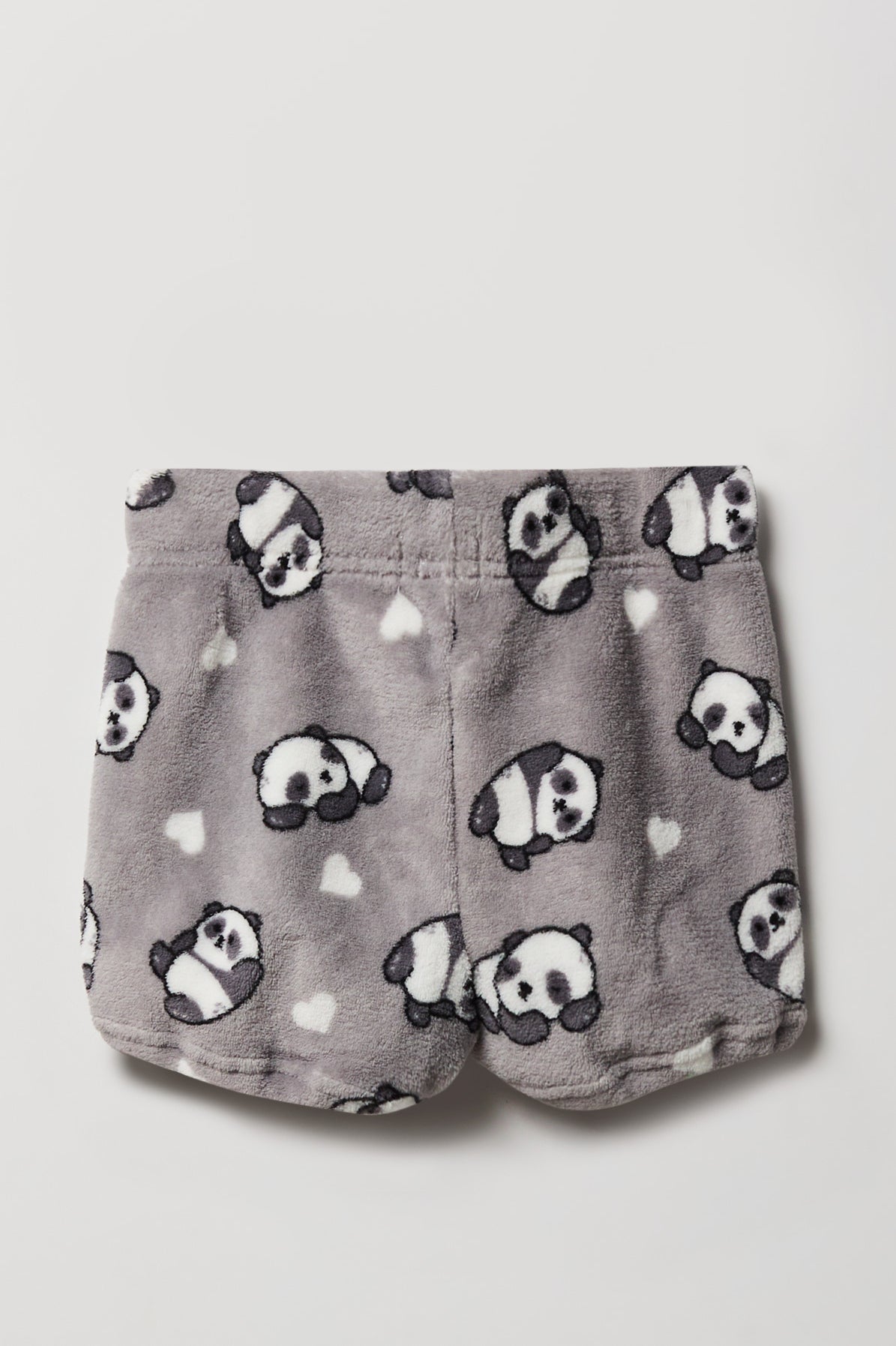 Alt View 5. Girls Graphic T-Shirt & Plush Short Pajama Set - Grey Blue