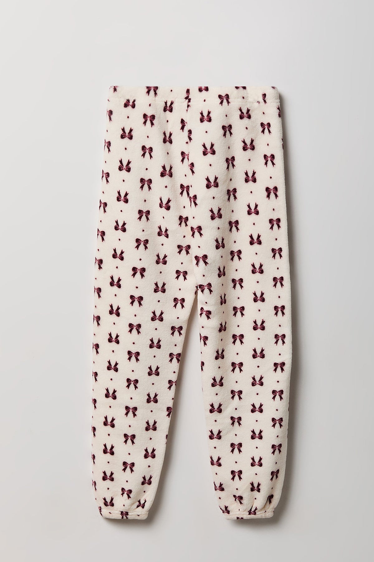 Alt View 5. Girls Graphic T-Shirt & Plush Pant Pajama Set - Burgundy