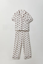 Ensemble pyjama avec haut boutonné et pantalon pour fille