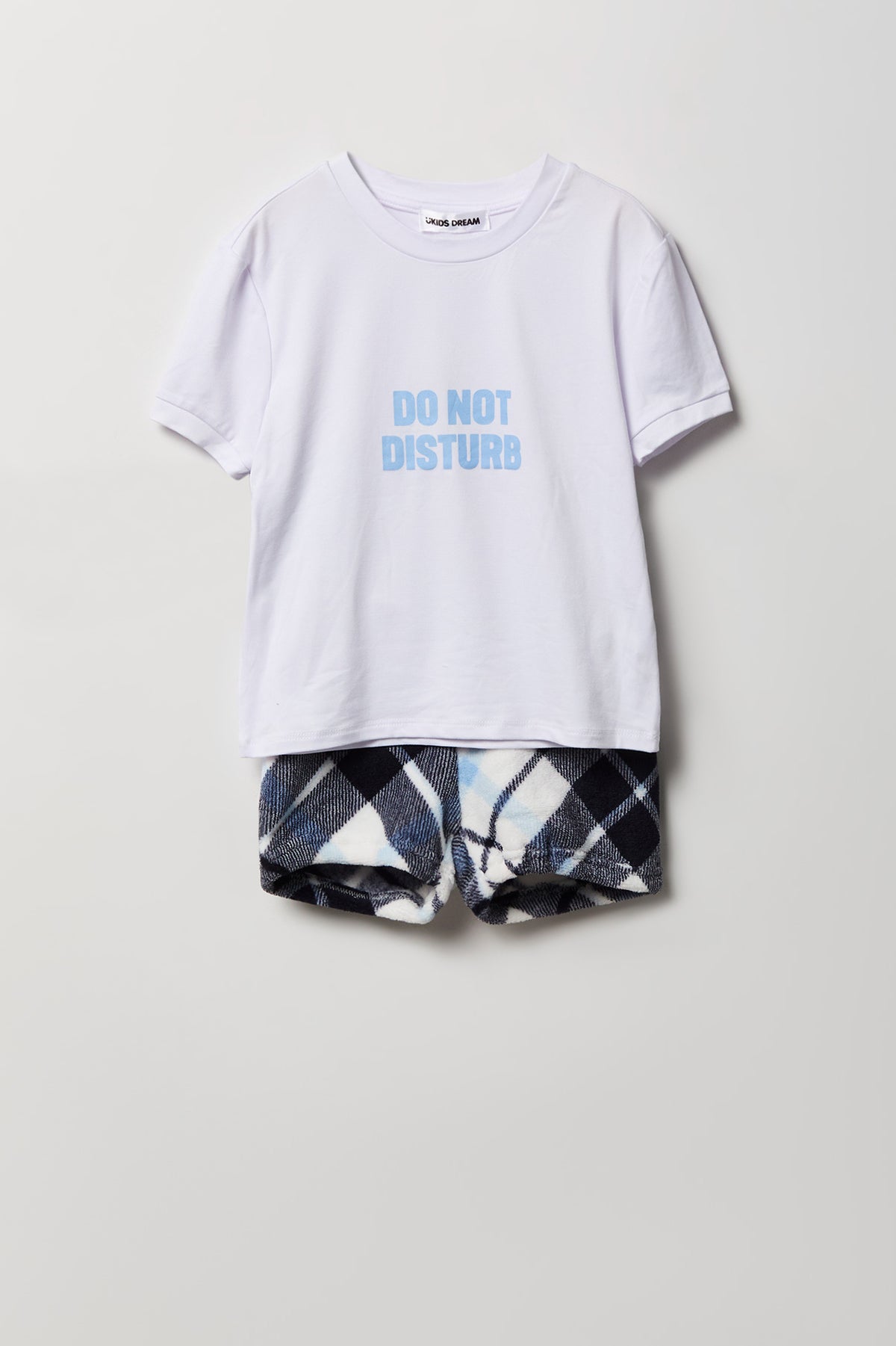Ensemble pyjama avec t-shirt imprimé et short en peluche pour fille