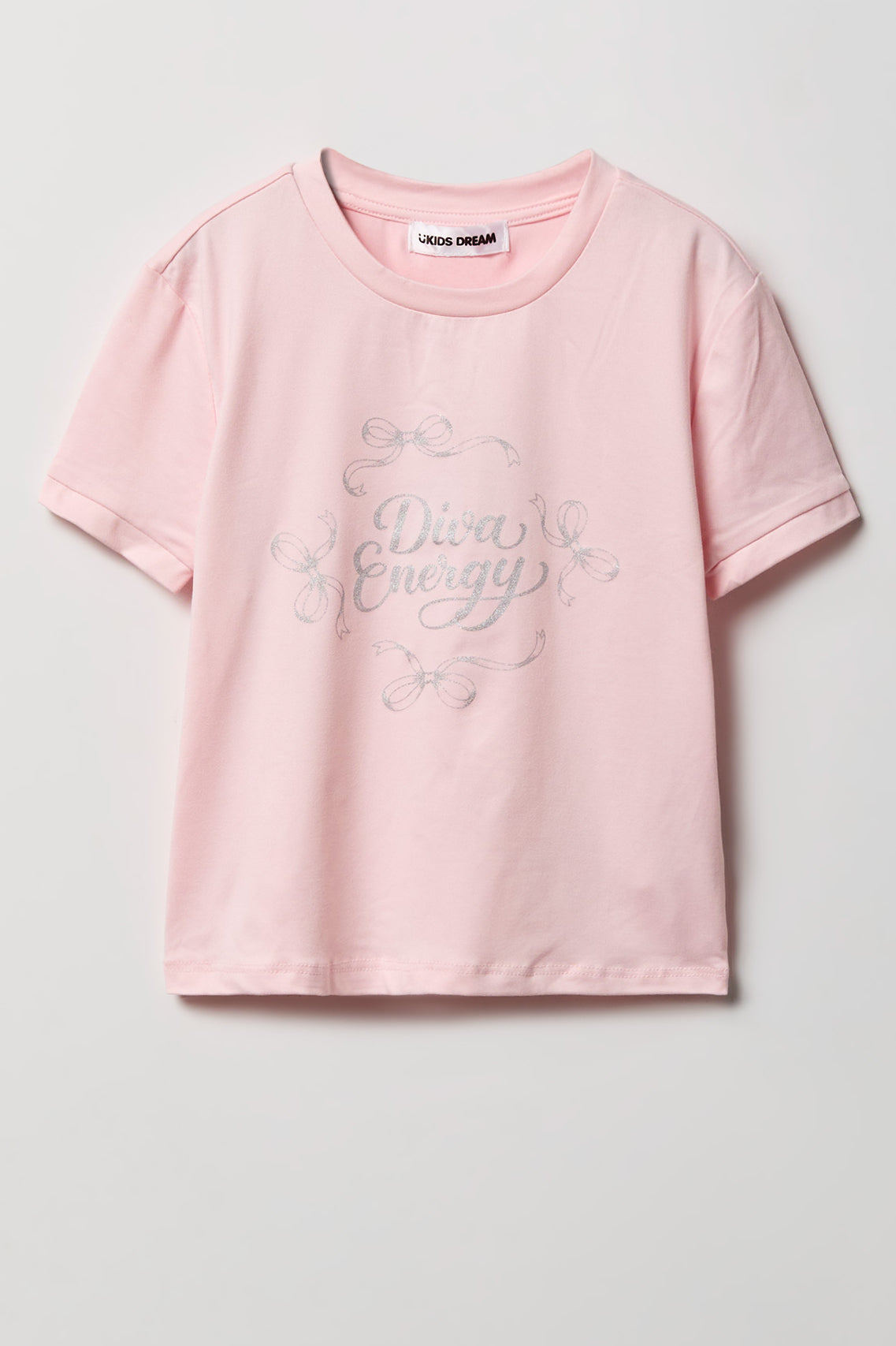 Alt View 2. Girls Graphic T-Shirt & Plush Short Pajama Set - Leopard
