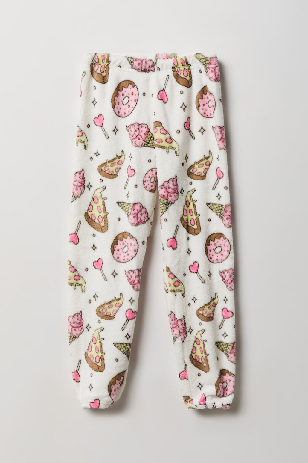 Vue alternative 4. Ensemble pyjama avec t-shirt imprimé et pantalon en peluche pour fille