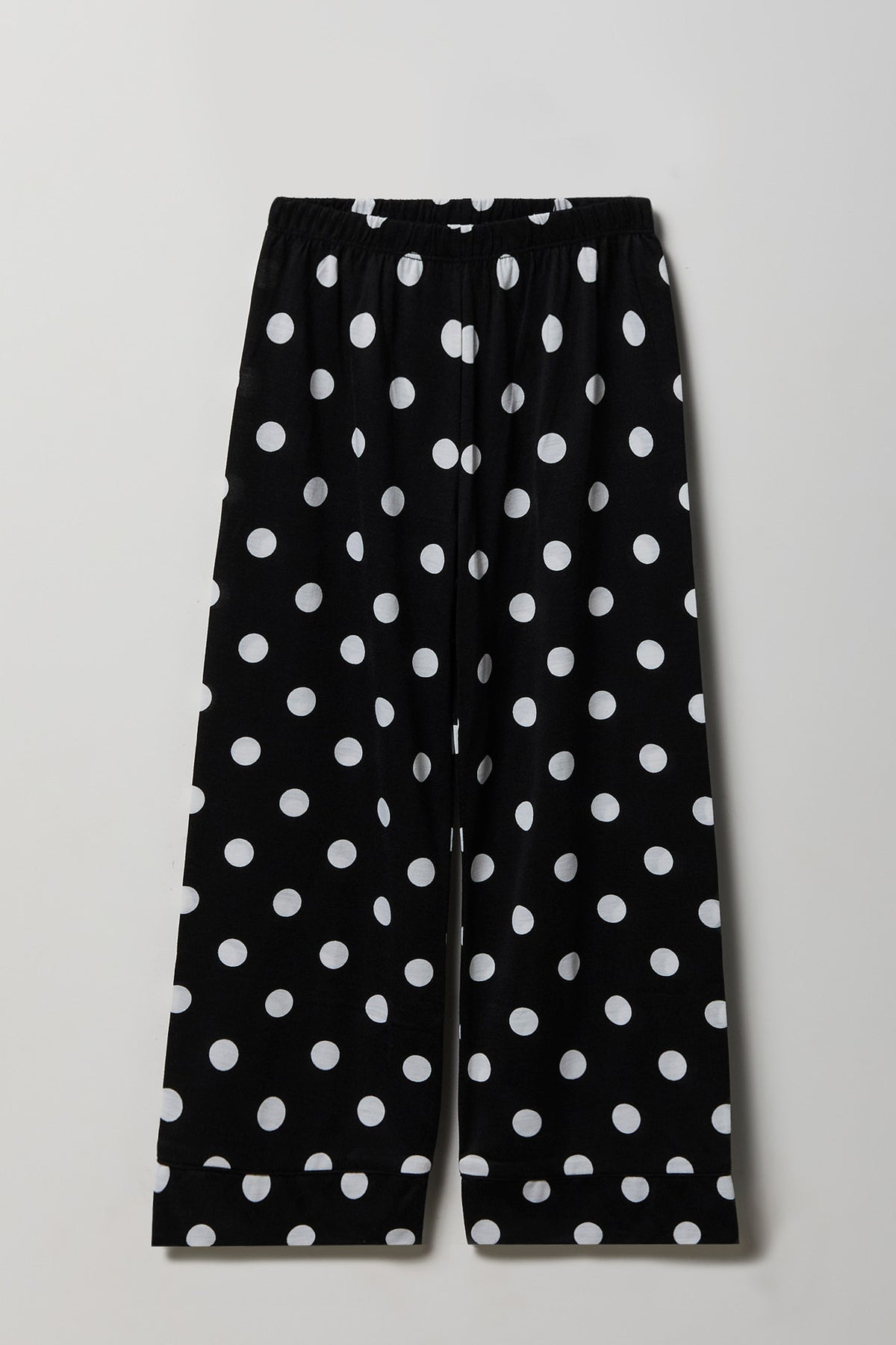 Alt View 4. Girls Button-Up Long Sleeve Top & Pant Pajama Set - Black