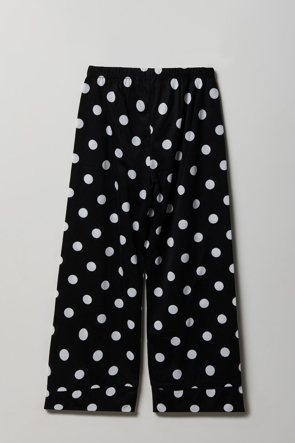 Alt View 5. Girls Button-Up Long Sleeve Top & Pant Pajama Set - Black