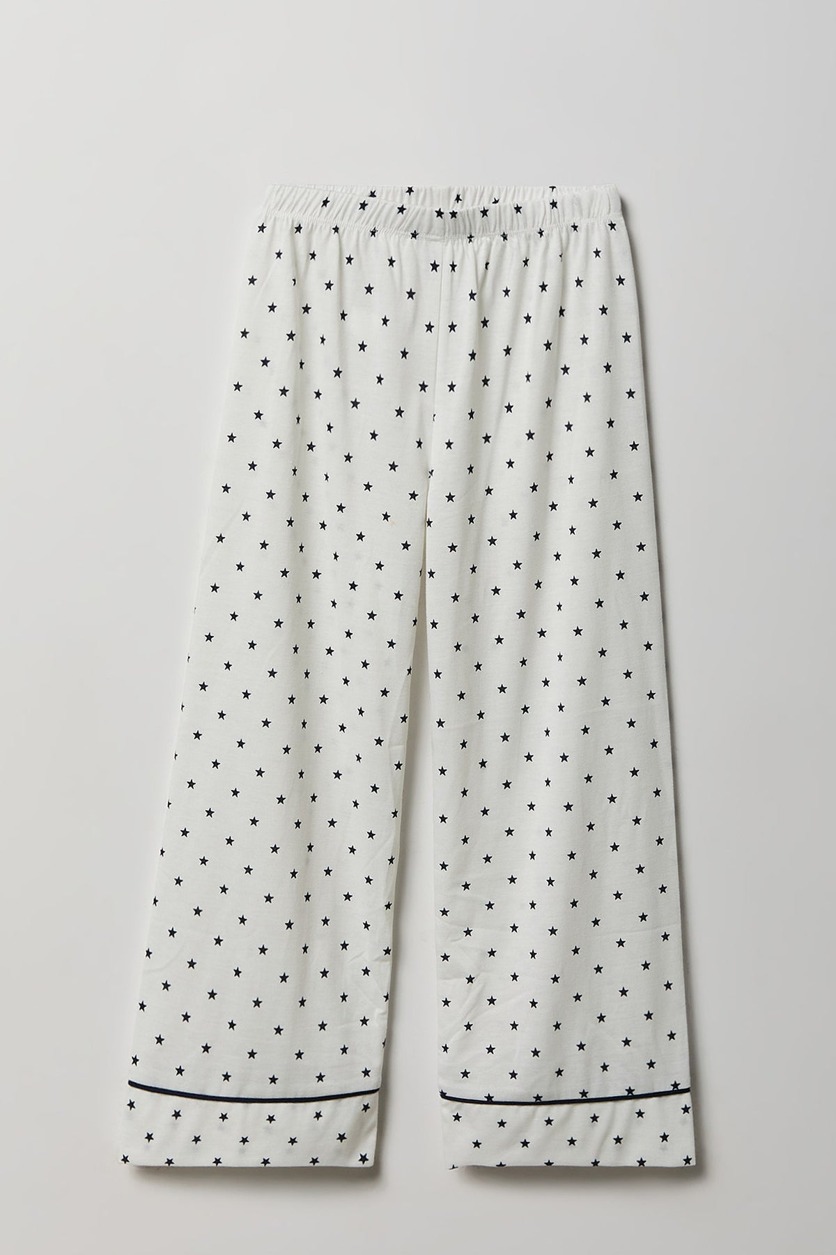 Alt View 4. Girls Button-Up Long Sleeve Top & Pant Pajama Set - White