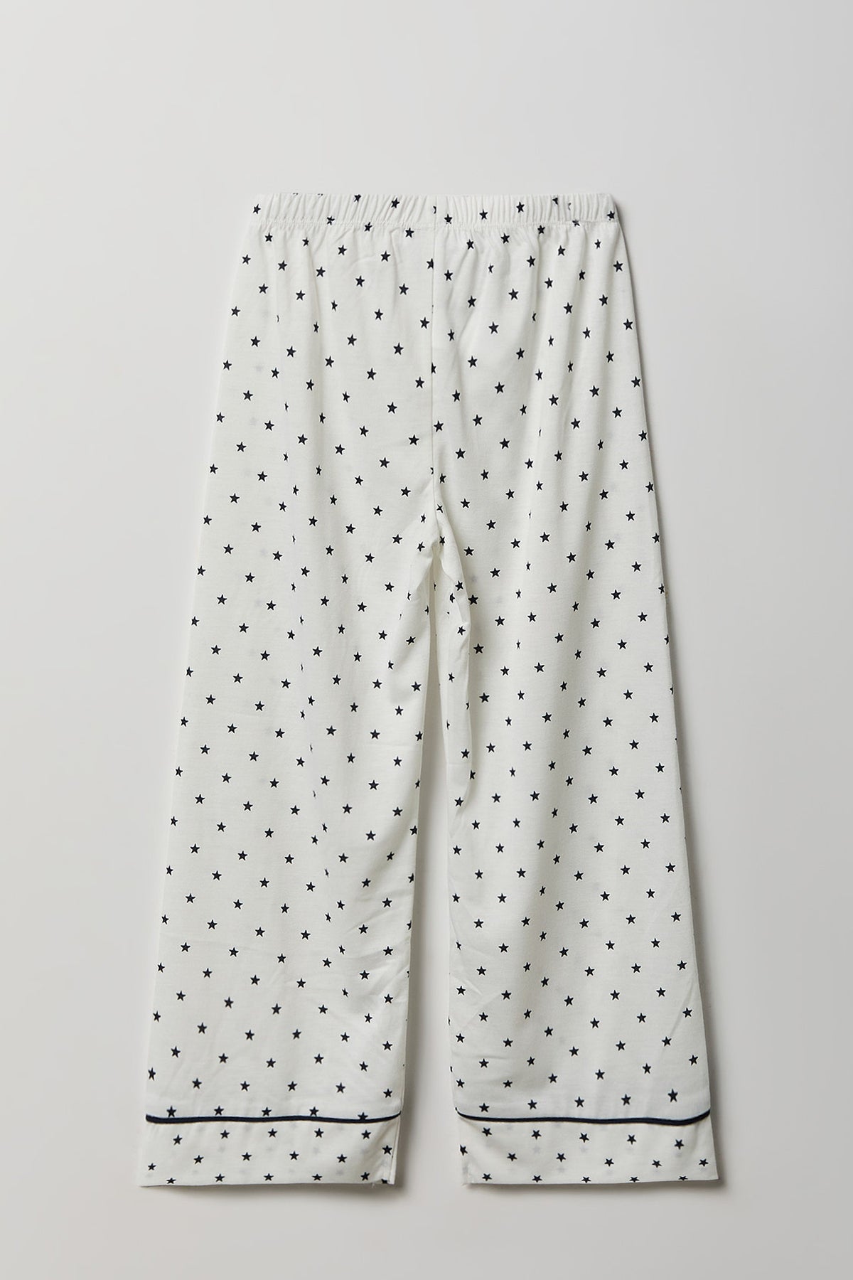 Alt View 5. Girls Button-Up Long Sleeve Top & Pant Pajama Set - White
