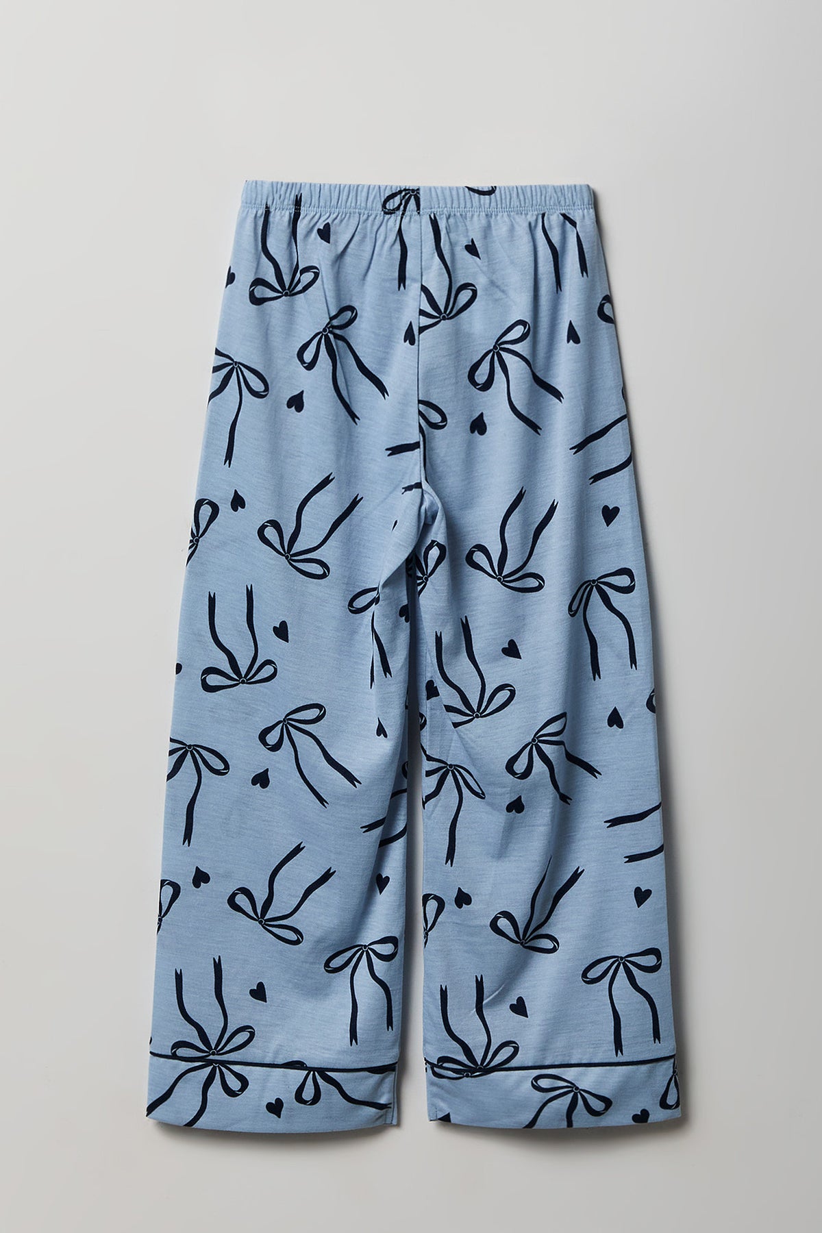 Alt View 5. Girls Button-Up Long Sleeve Top & Pant Pajama Set - Blue