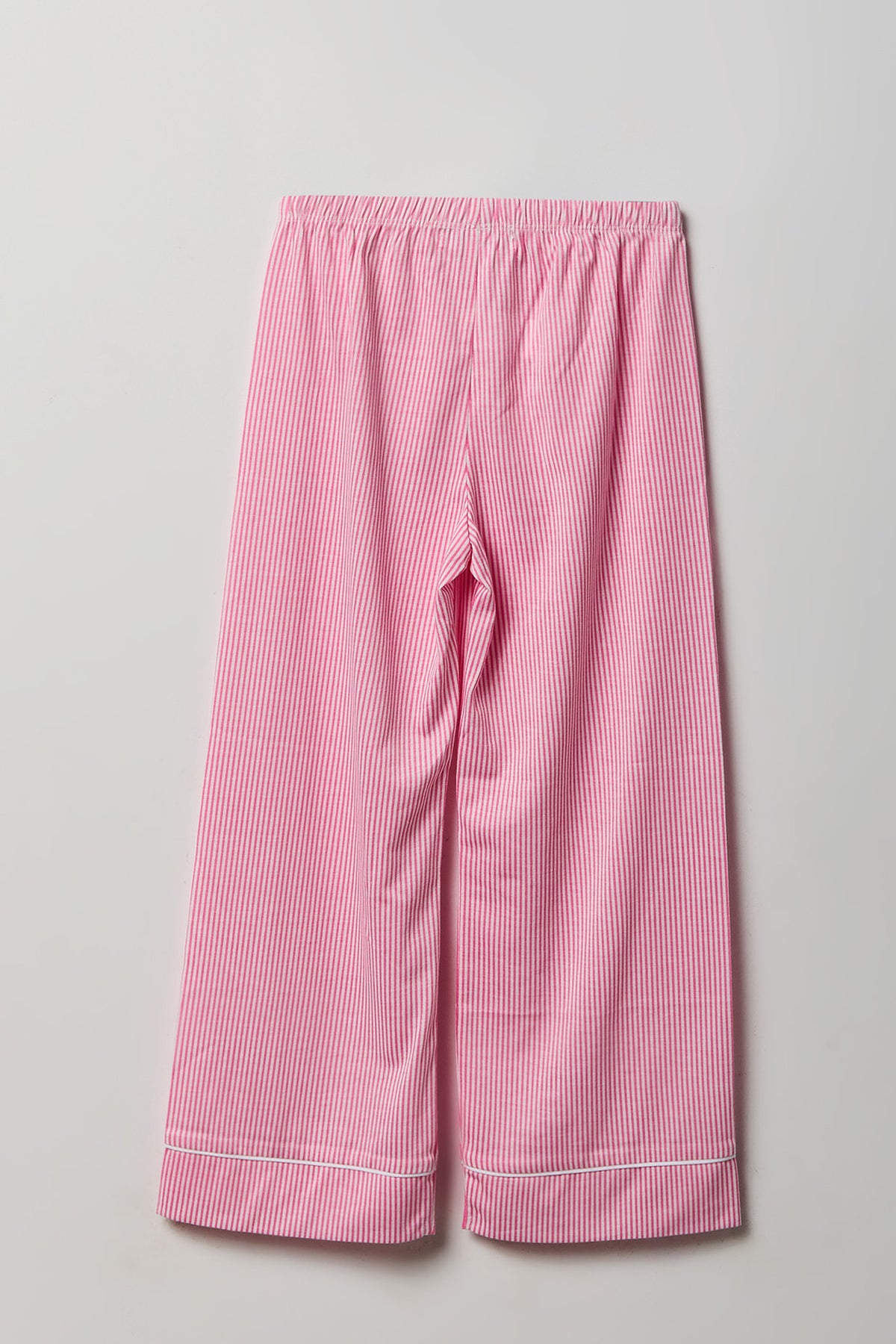 Alt View 5. Girls Button-Up Long Sleeve Top & Pant Pajama Set - Pink