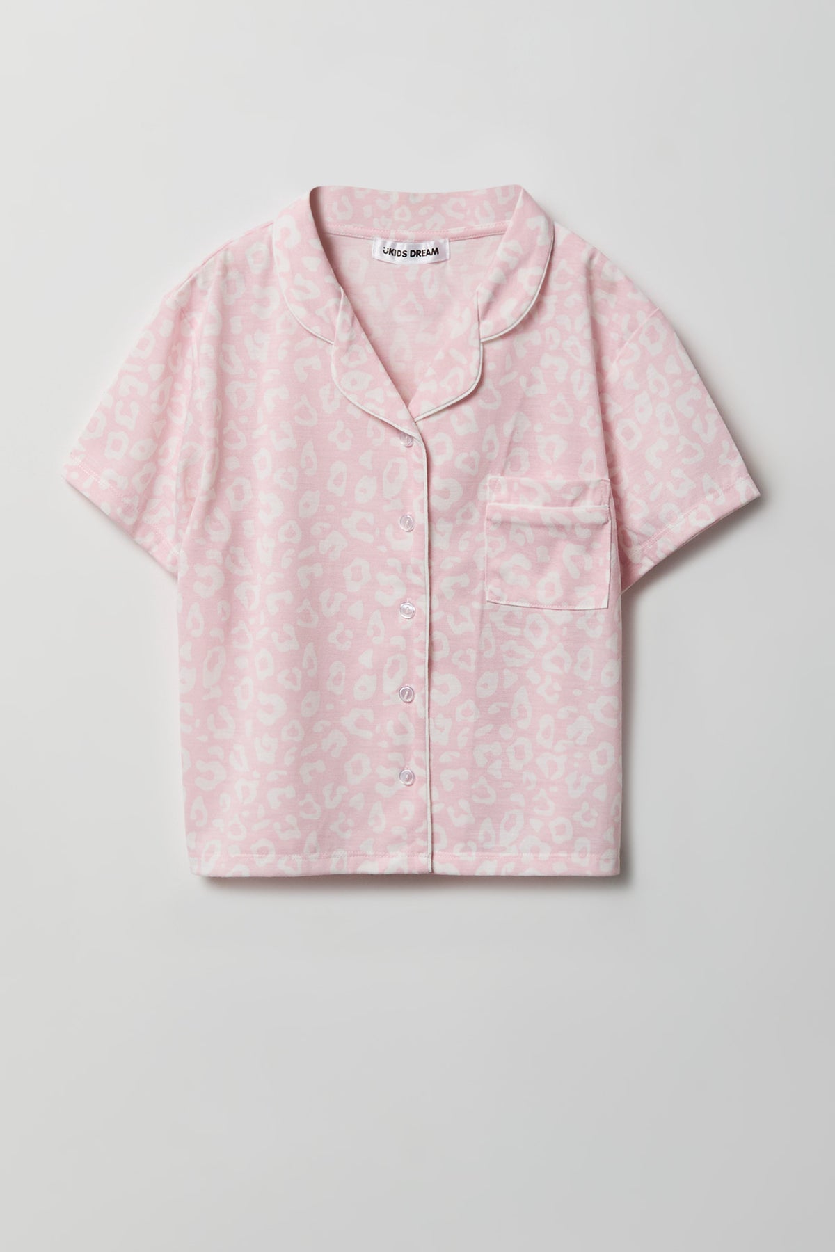 Vue alternative 2. Ensemble pyjama avec haut boutonné et short pour fille