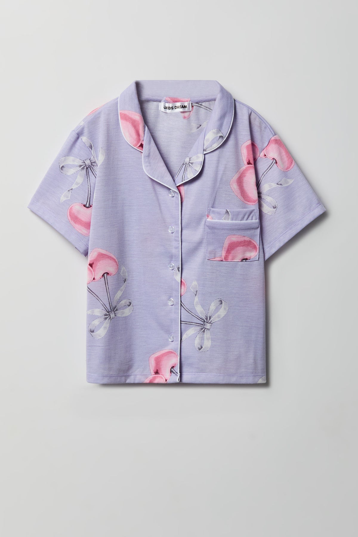 Vue alternative 2. Ensemble pyjama avec haut boutonné et short pour fille