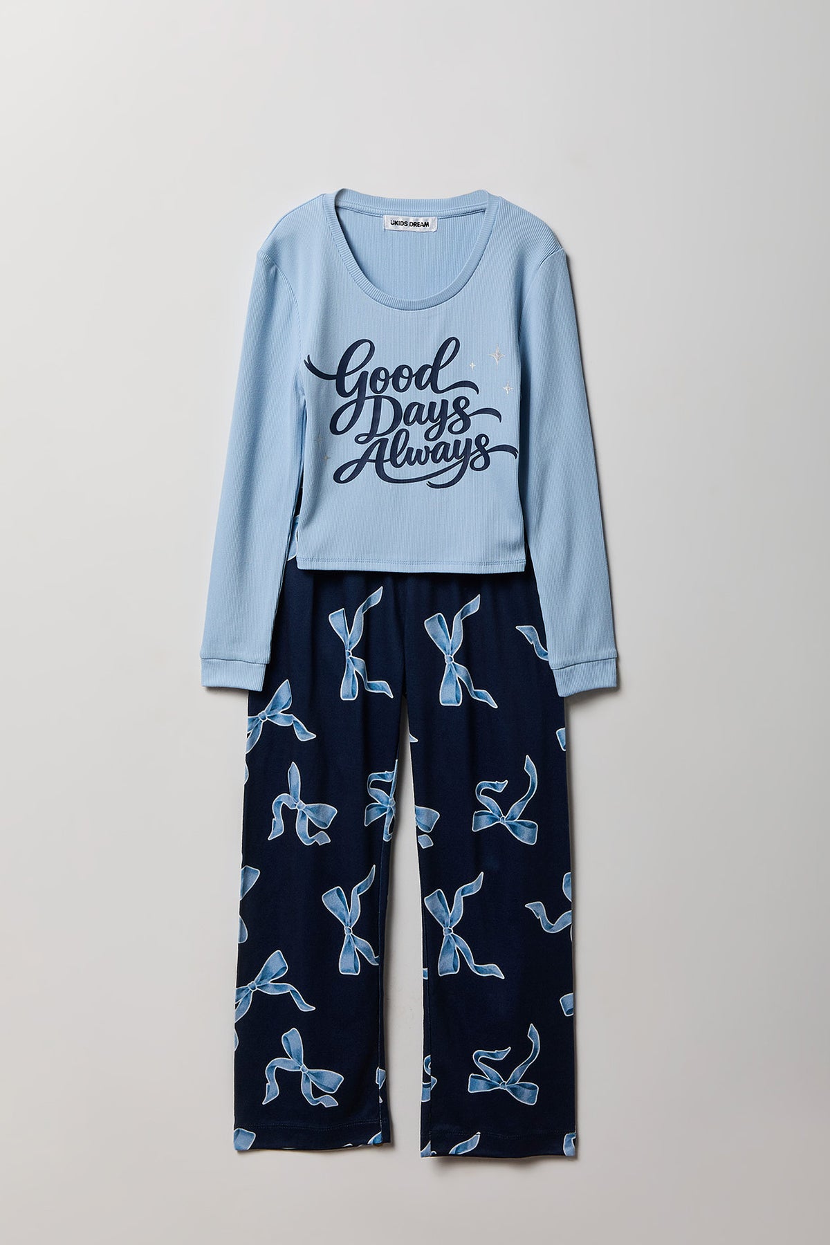 Ensemble pyjama avec haut à manches longues en flanelle et pantalon imprimé pour fille