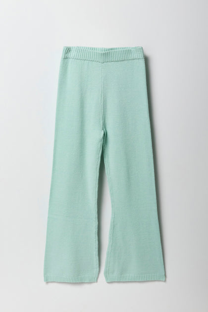 Pantalon à jambe évasée en tricot pour fille