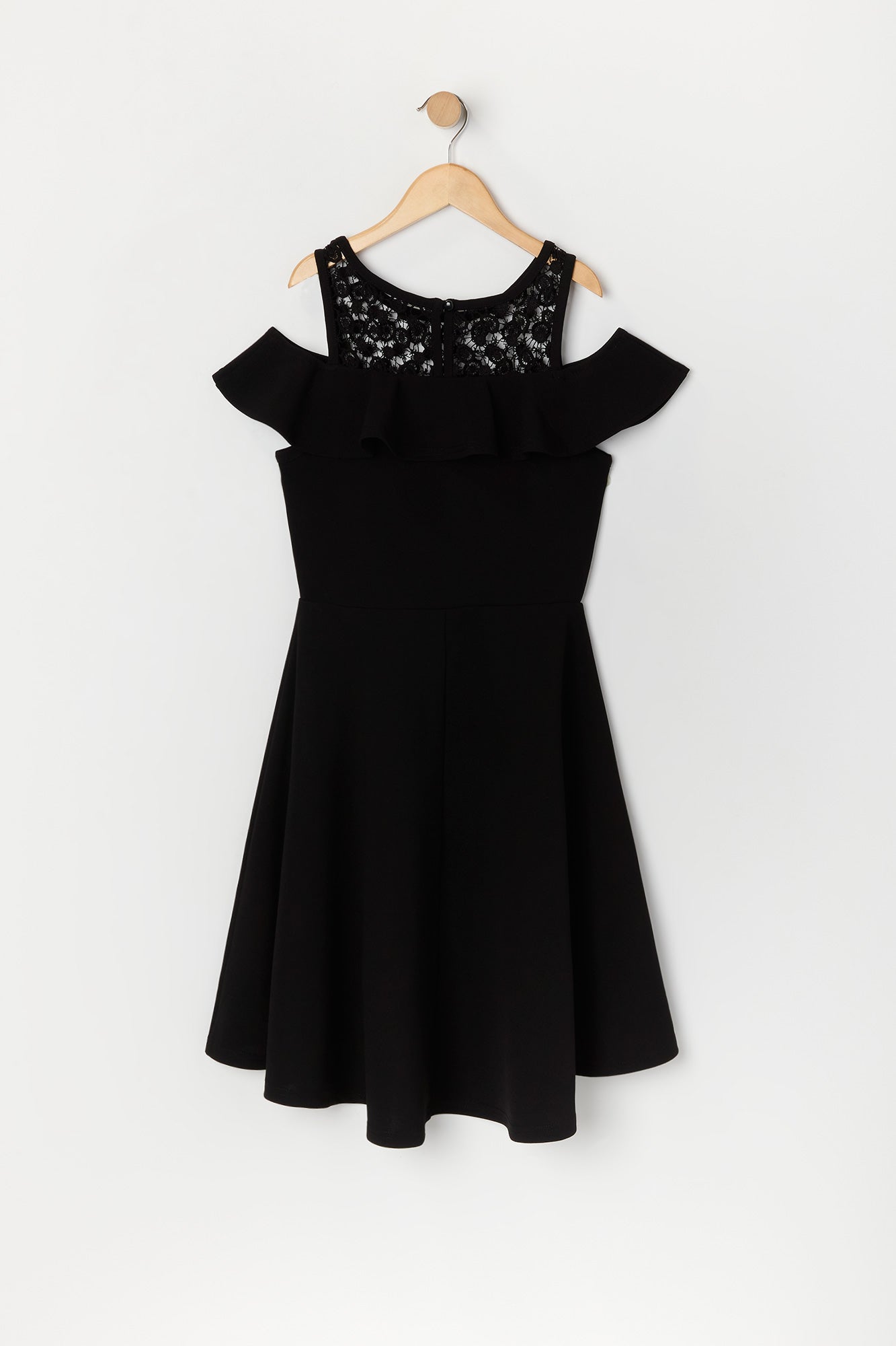 Robe asymétrique crochetée à épaules dénudées pour fille