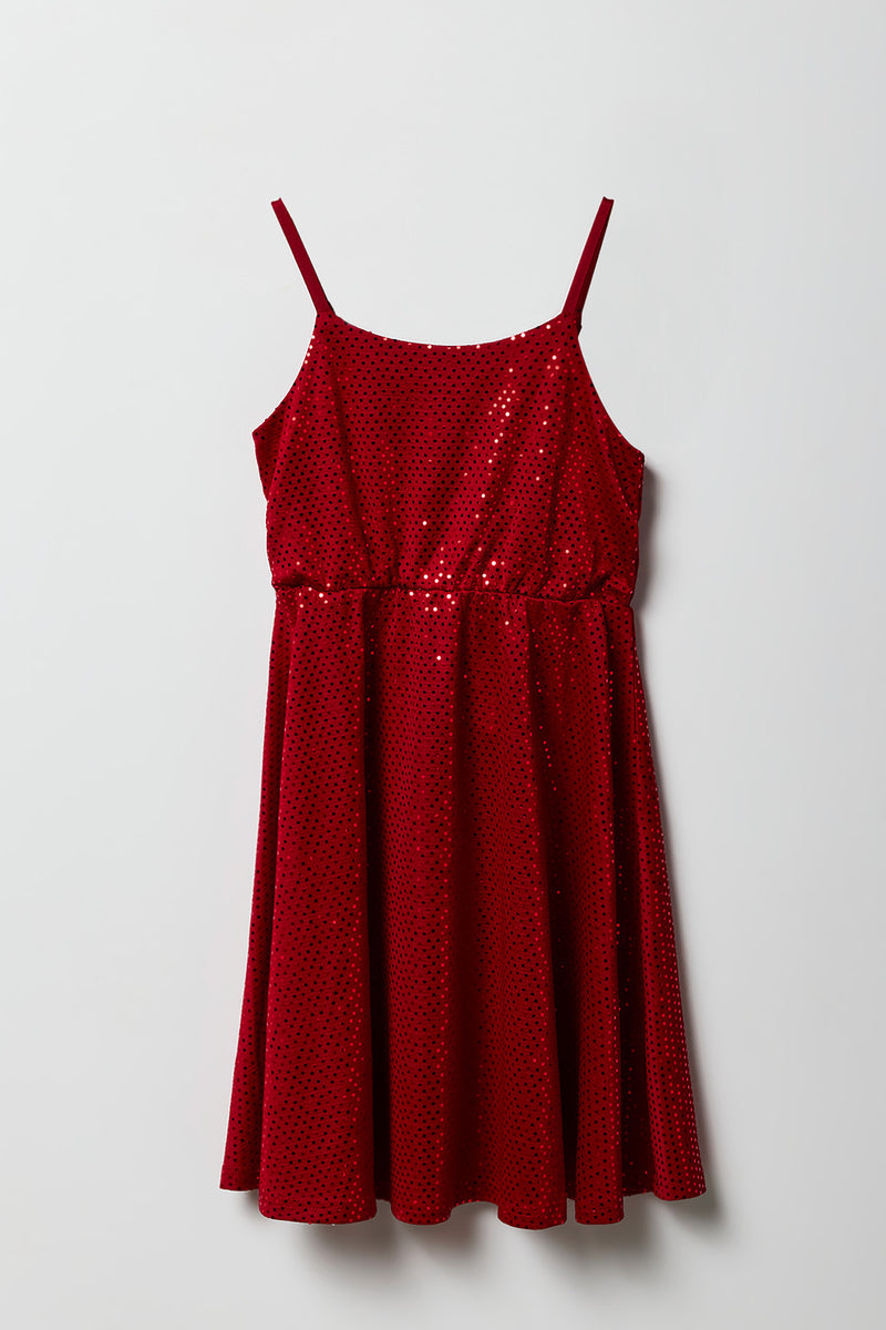 Girls Sequin Skater Dress