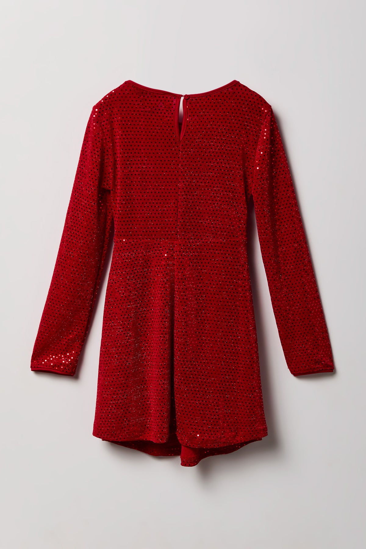 Vue alternative 2. Robe torsadée à paillettes avec manches longues pour fille
