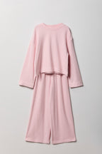Ensemble avec haut à manches longues et pantalon à jambe large