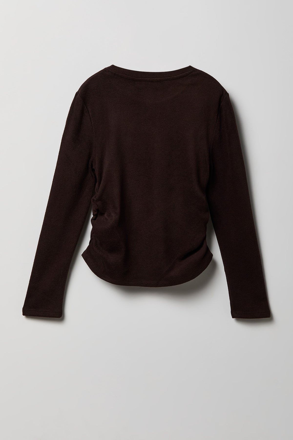 Alt View 3. Girls Ruched Long Sleeve & Flare Pant Set - Brown