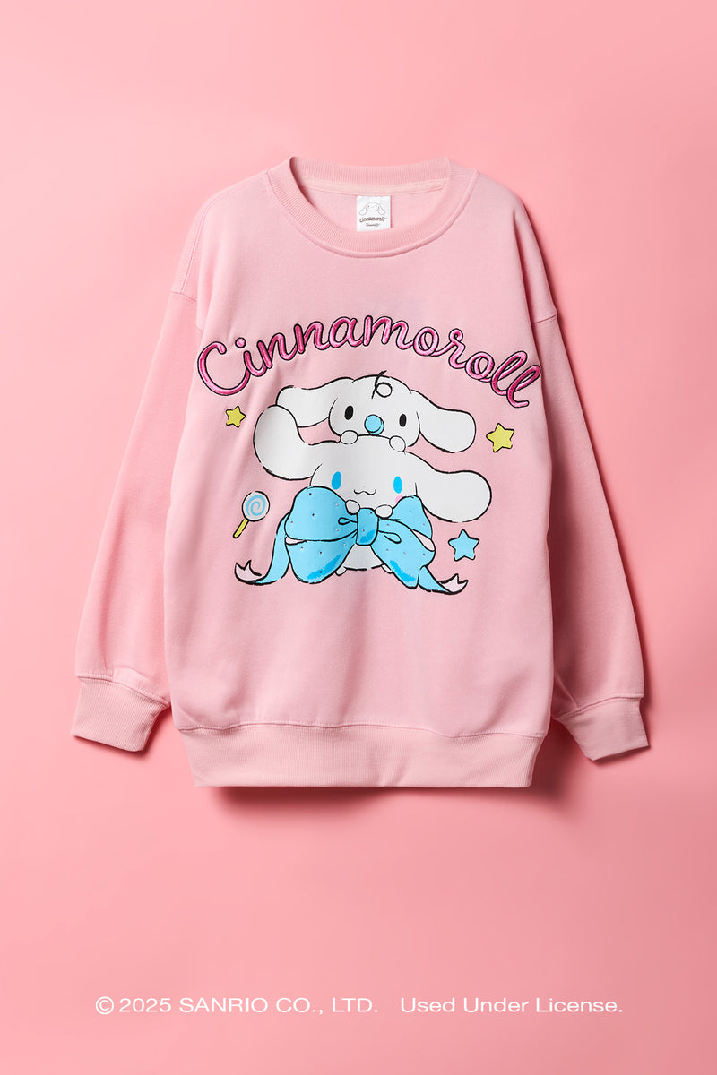 Chandail surdimensionné avec motif brodé Cinnamoroll™ pour fille