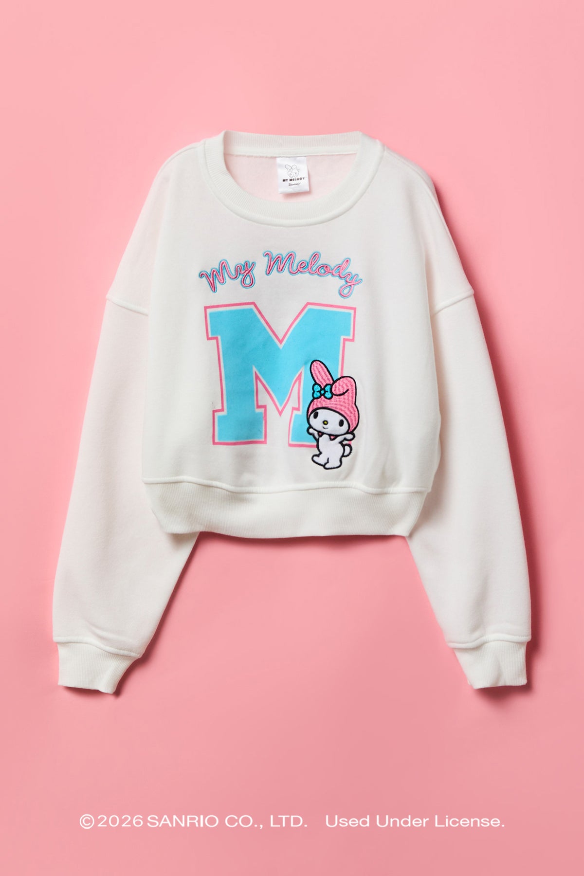 My Melody™ Girls Embroidered Fleece Sweatshirt - White