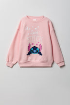 Chandail en molleton à imprimé Stitch pour fille