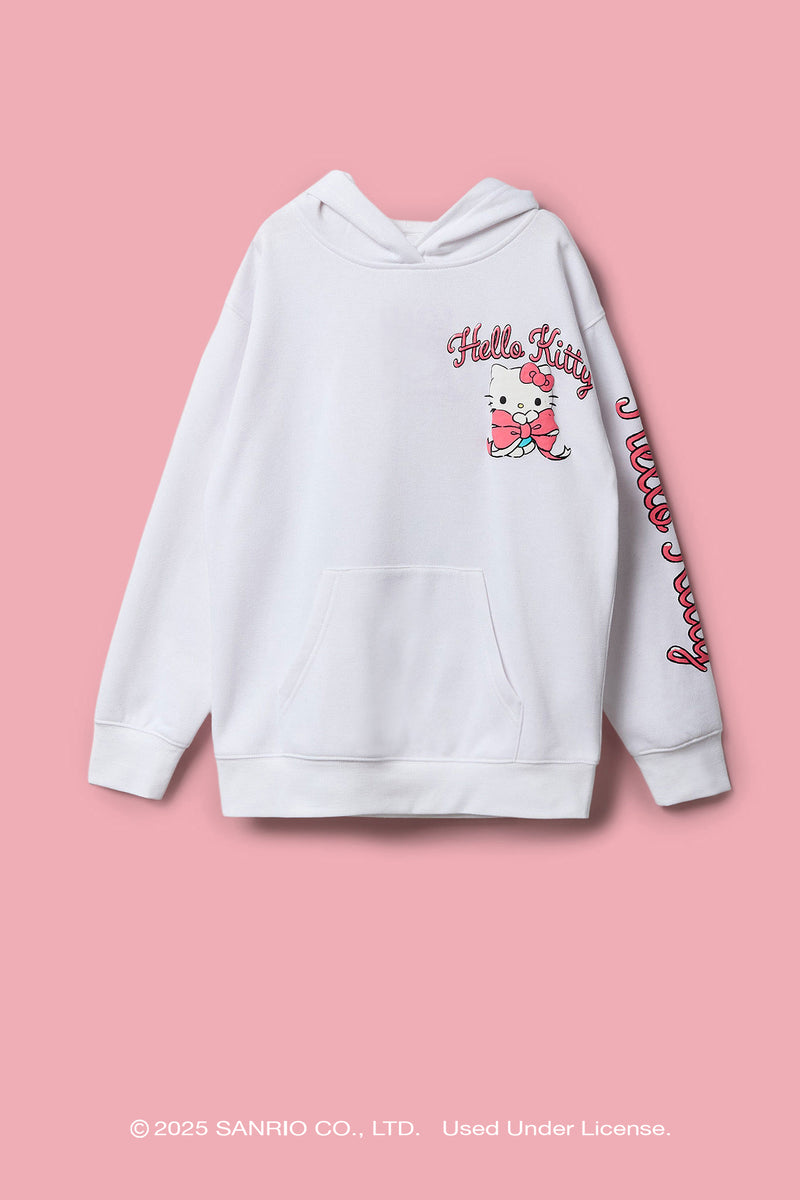 Haut à capuchon à imprimé en relief Hello Kitty® and Friends pour filles