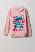 Girls Stitch Graphic Boxy Fleece Hoodie