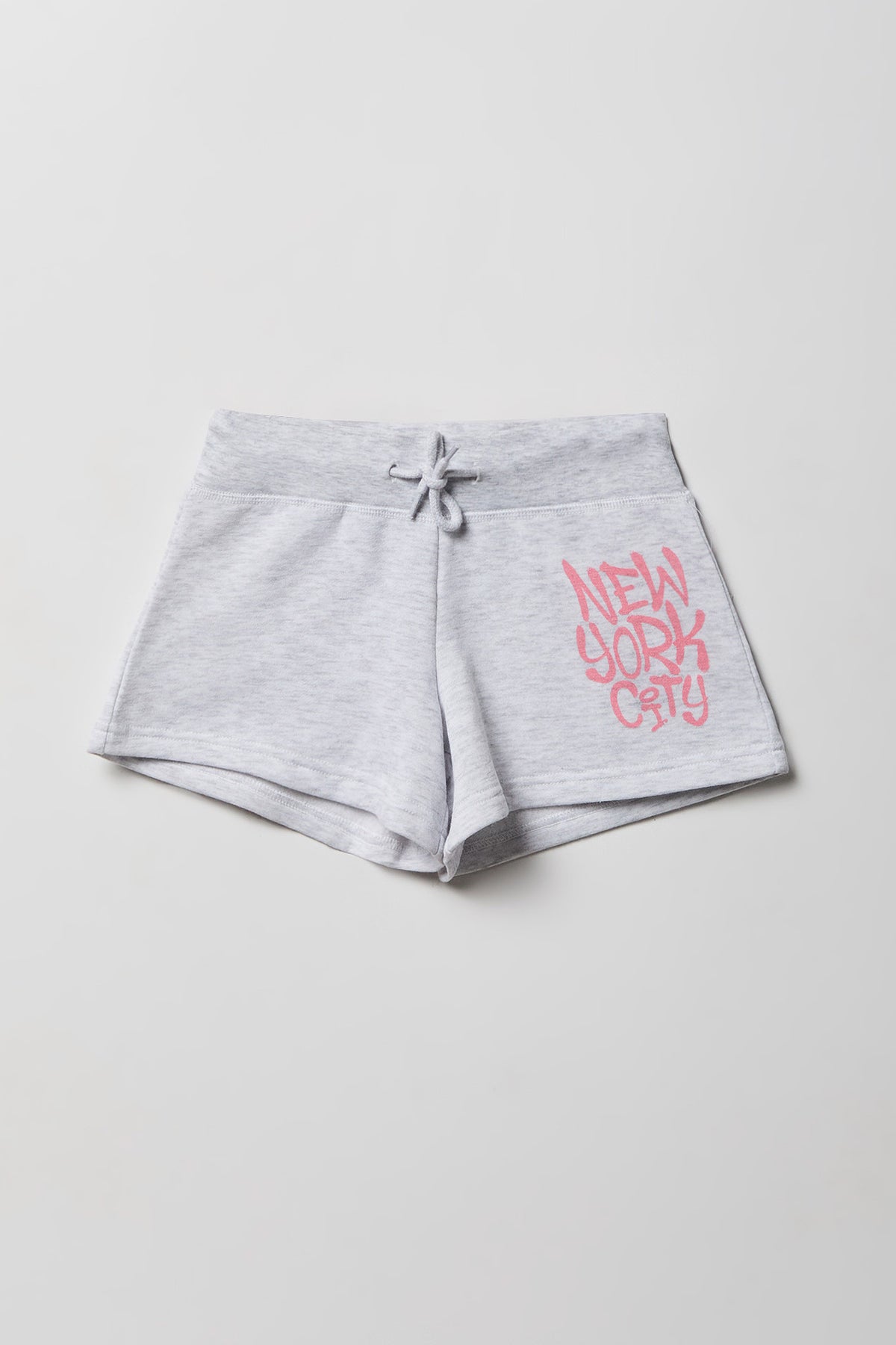 Girls Classic Fleece Short - Light Grey