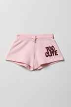 Short en molleton classique pour fille