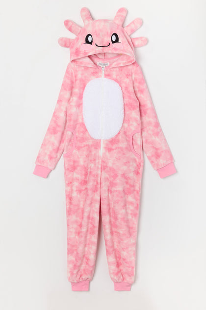 Youth 3D Axolotl Plush Onesie