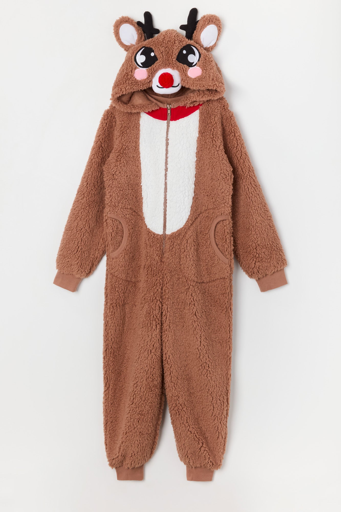 Youth 3D Rudolph Sherpa Onesie