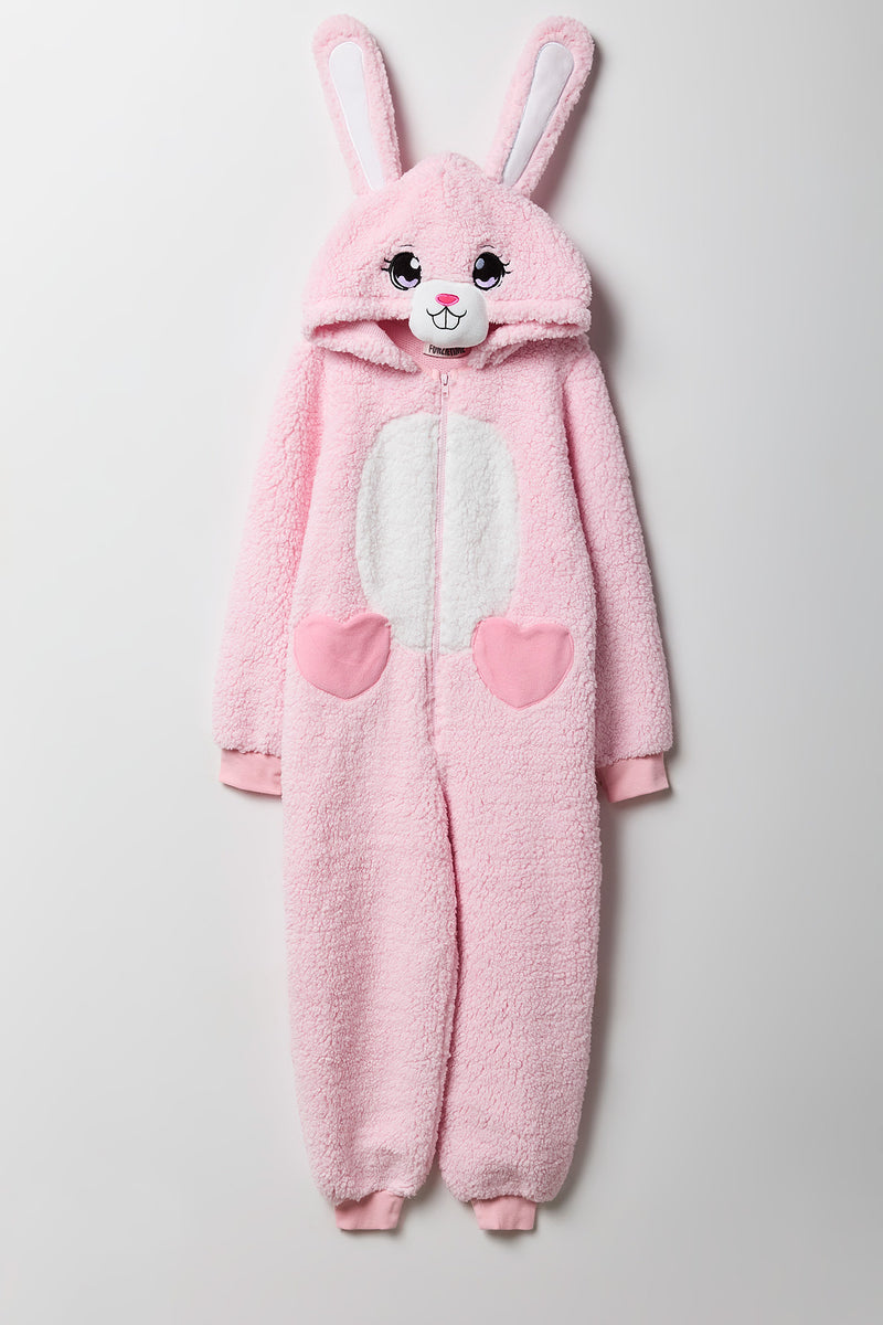 Kids Sherpa Bunny 3D Onesie