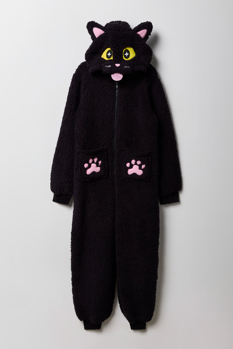 Kids Cat Sherpa 3D Onesie