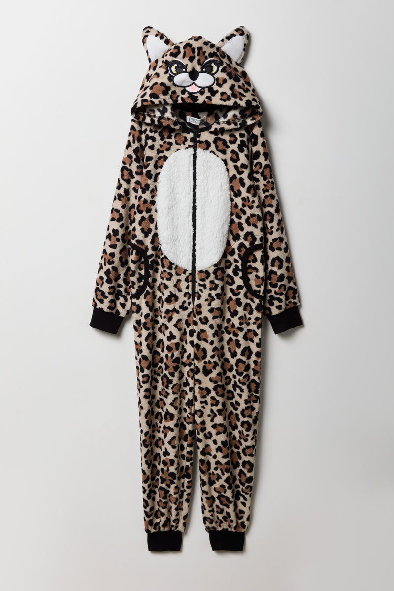 Kids 3D Cheetah Plush Onesie