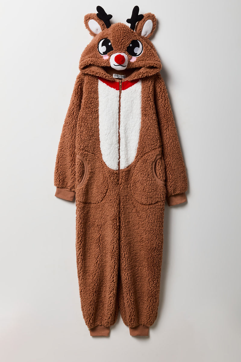 Combinaison en Sherpa Renne 3D pour enfant