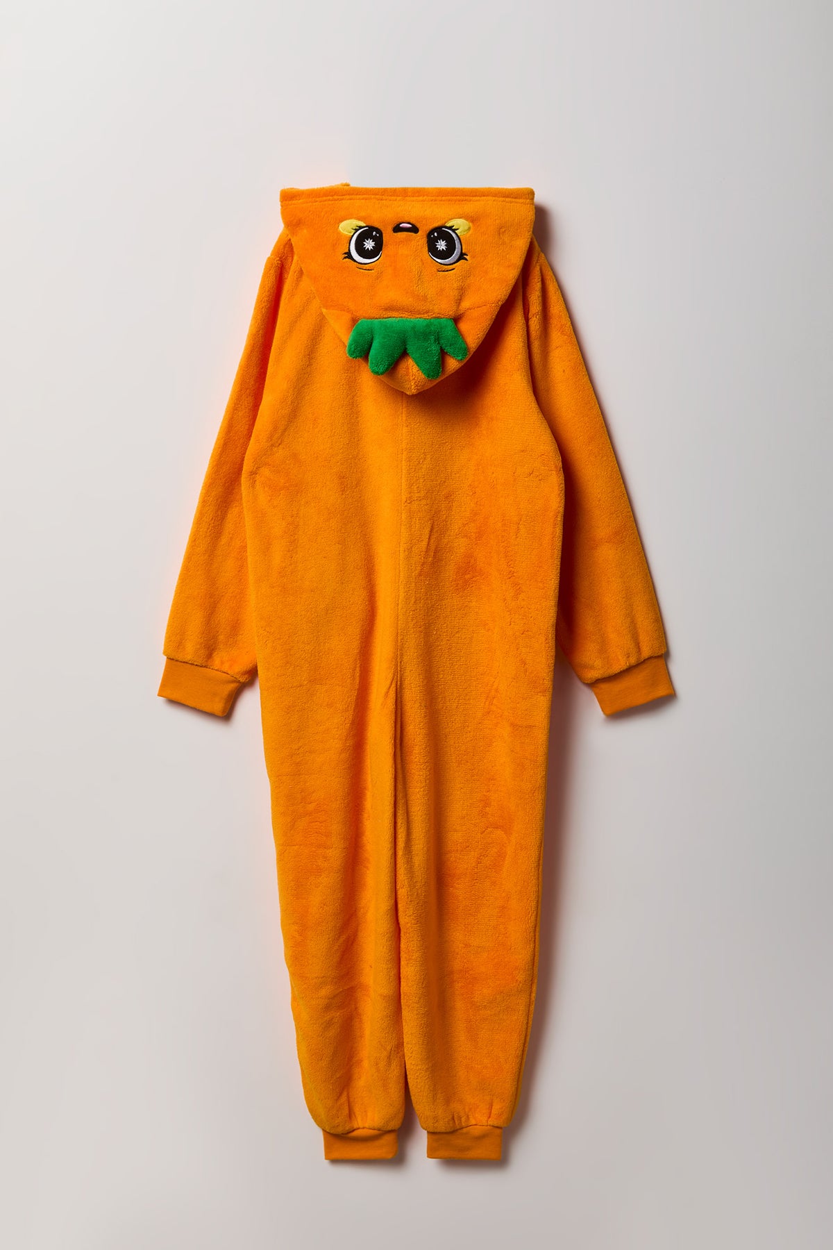 Alt View 3. Kids 3D Carrot Plush Onesie - Orange