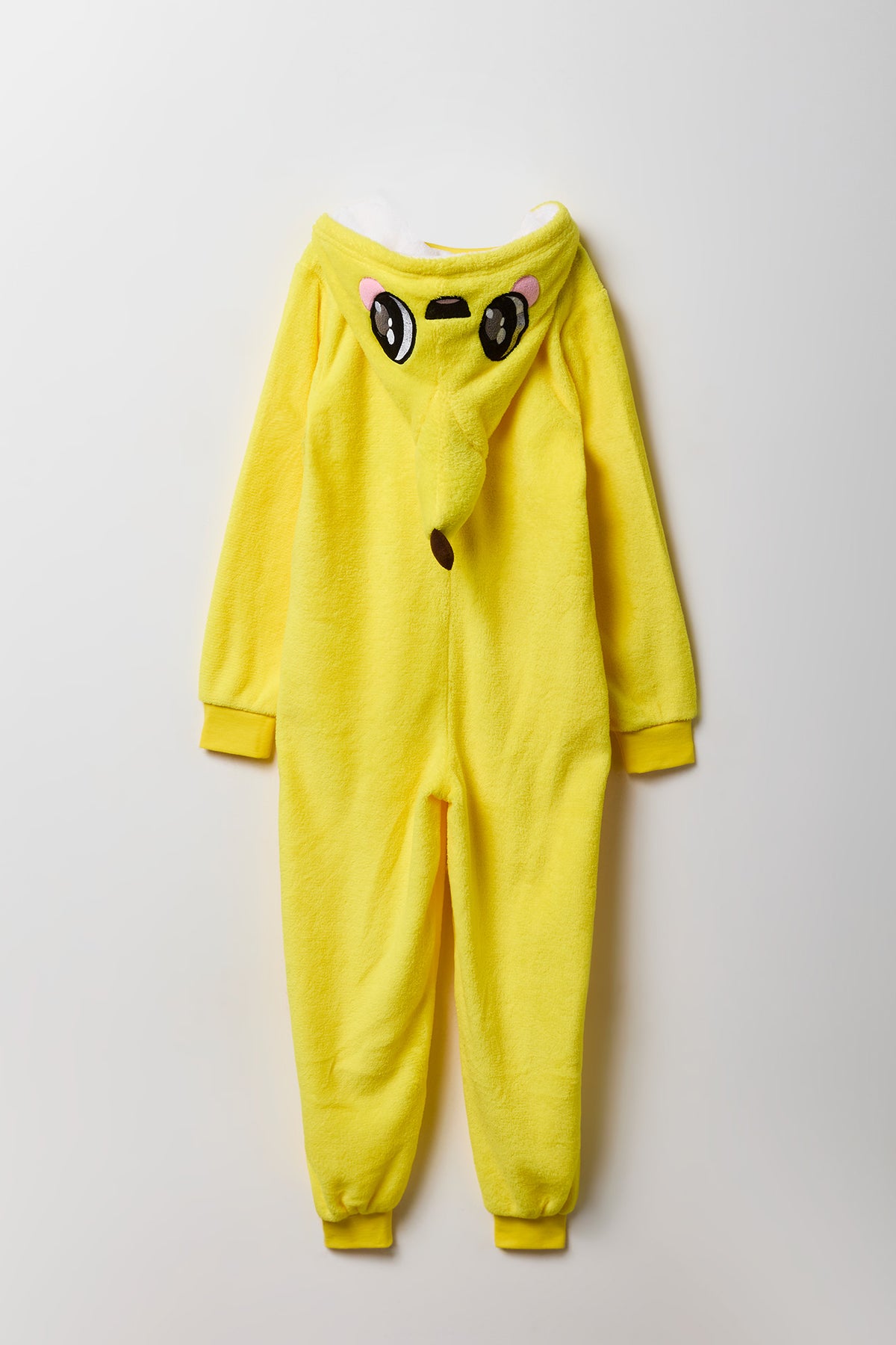 Alt View 3. Kids 3D Banana Plush Onesie - Yellow