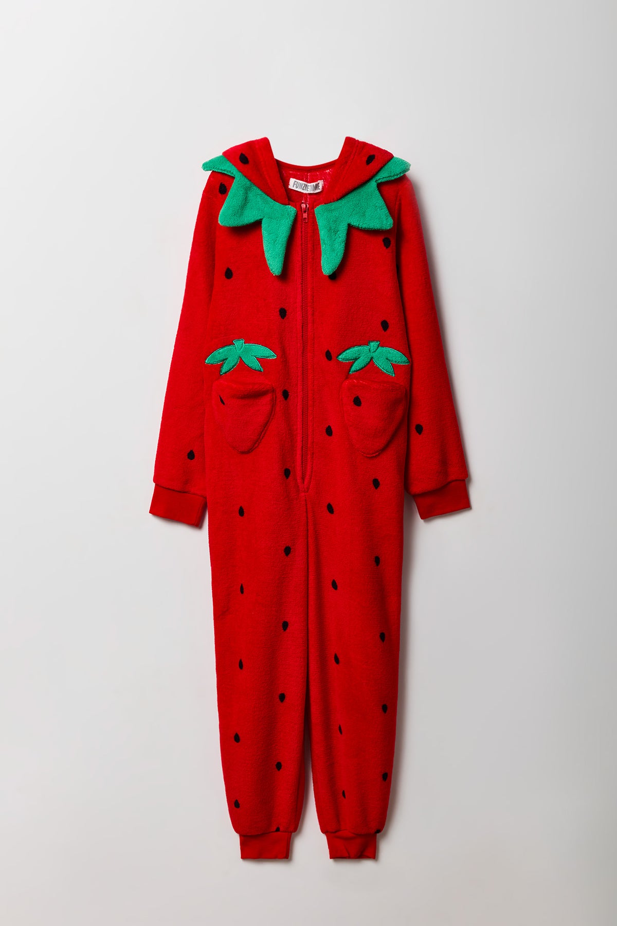 Vue alternative 2. Combinaison en peluche Fraise 3D pour enfant