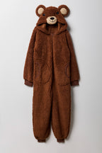 Kids 3D Bear Sherpa Onesie
