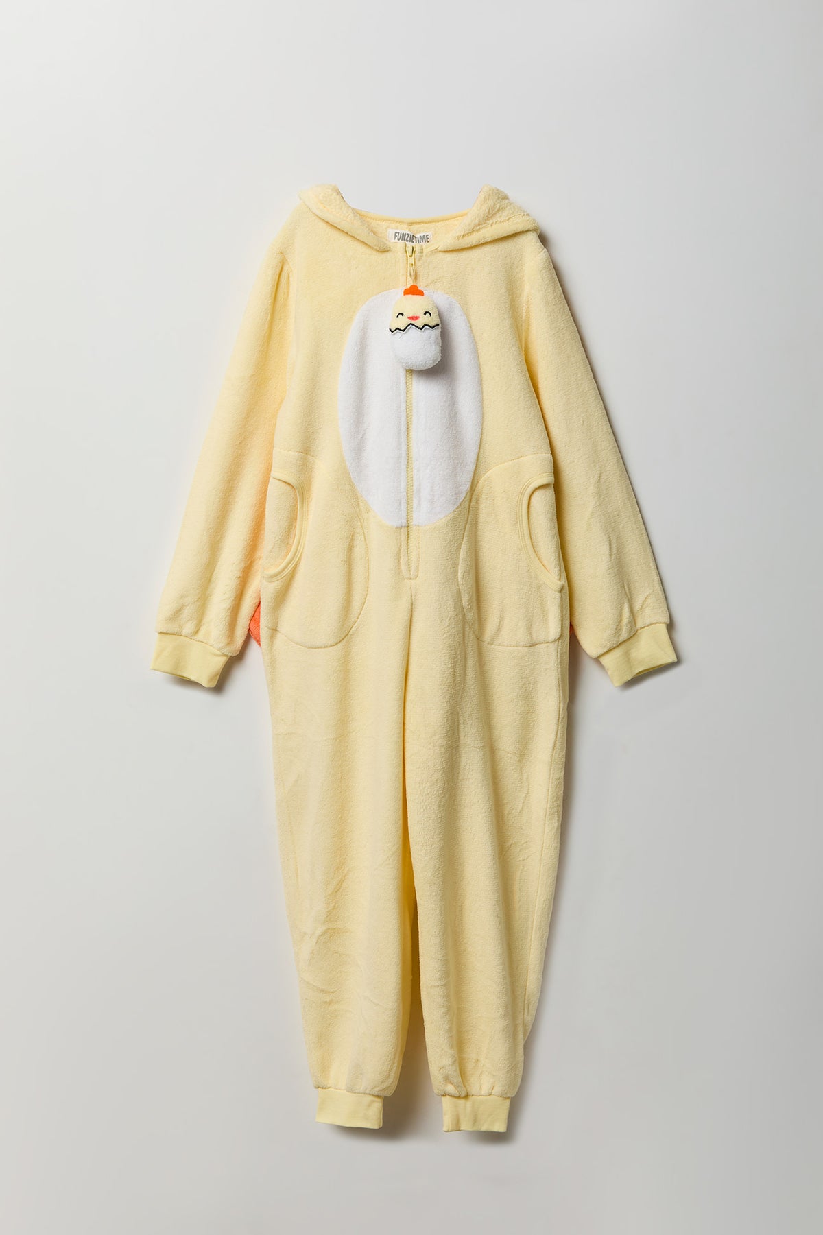 Alt View 2. Kids 3D Chicken Plush Onesie - Yellow