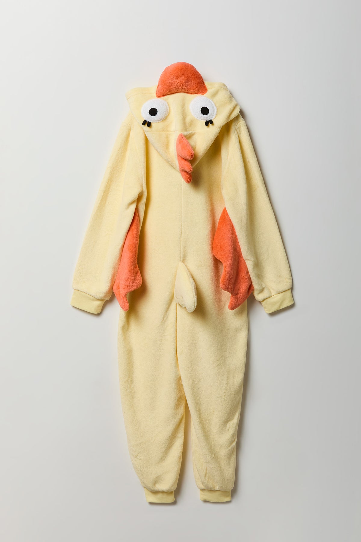 Alt View 3. Kids 3D Chicken Plush Onesie - Yellow