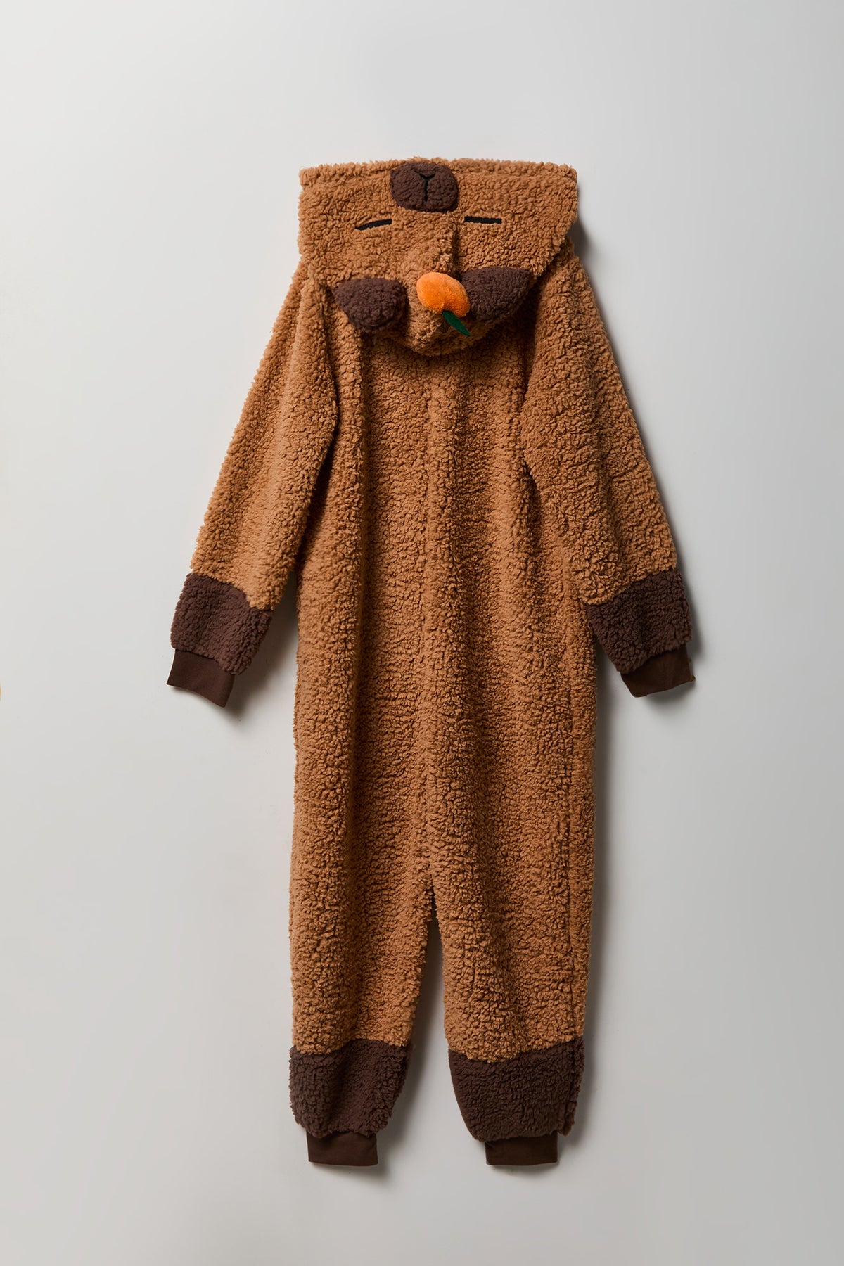 Vue alternative 3. Combinaison en Sherpa Capybara 3D pour enfant