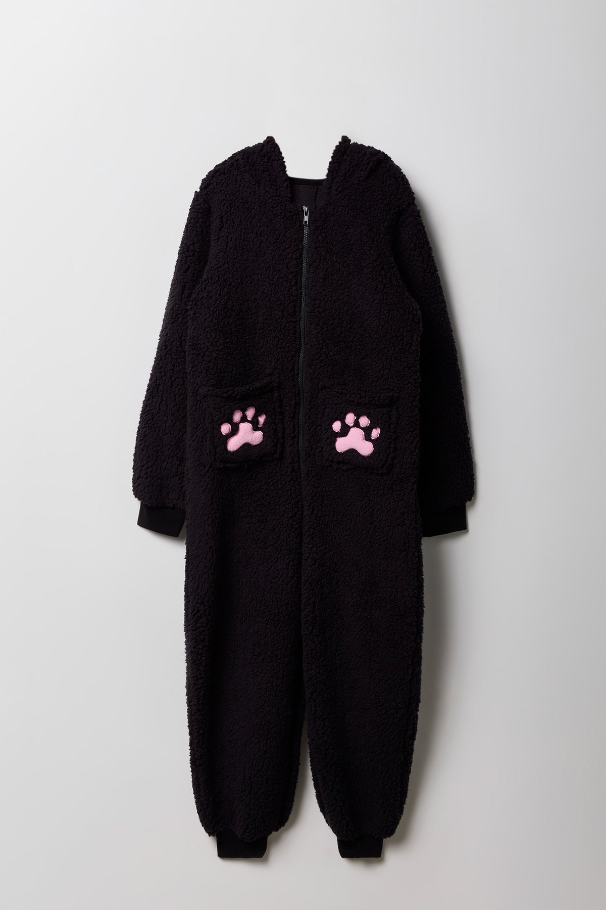 Vue alternative 2. Combinaison en Sherpa Chat 3D pour enfant
