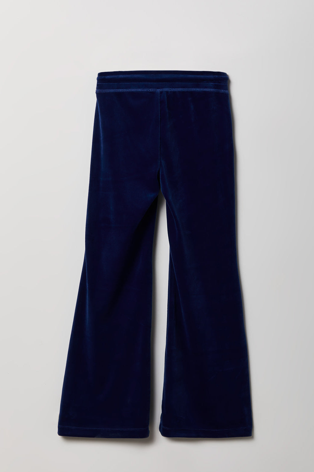 Alt View 2. Girls Velour Pant - Navy