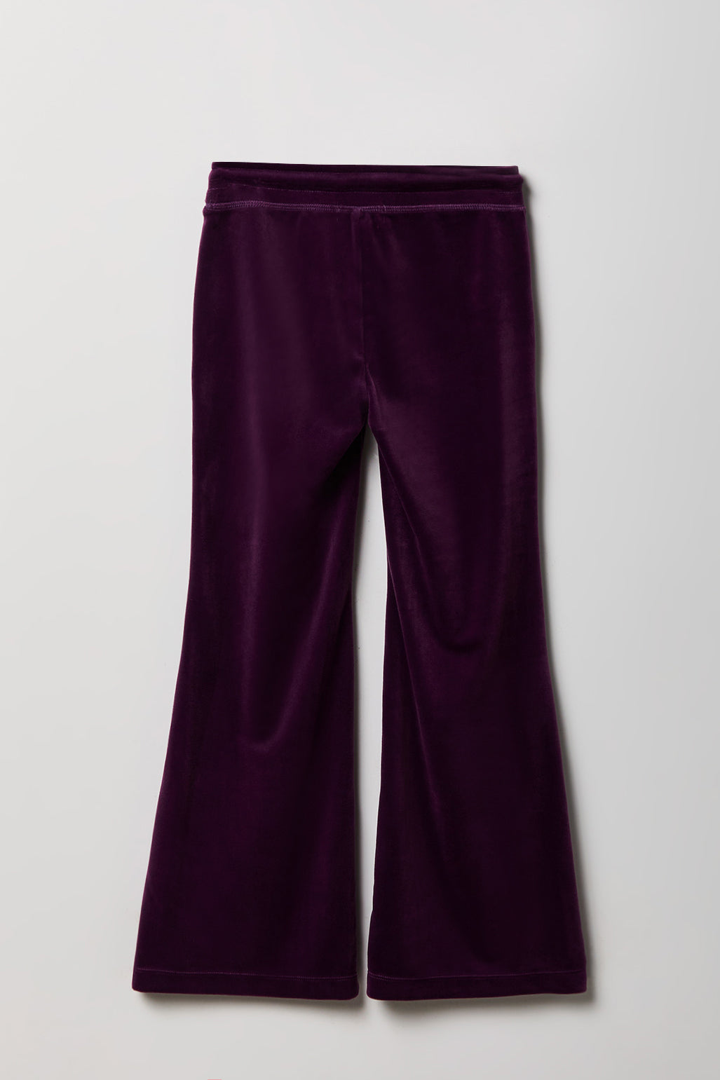 Alt View 2. Girls Velour Pant - Purple