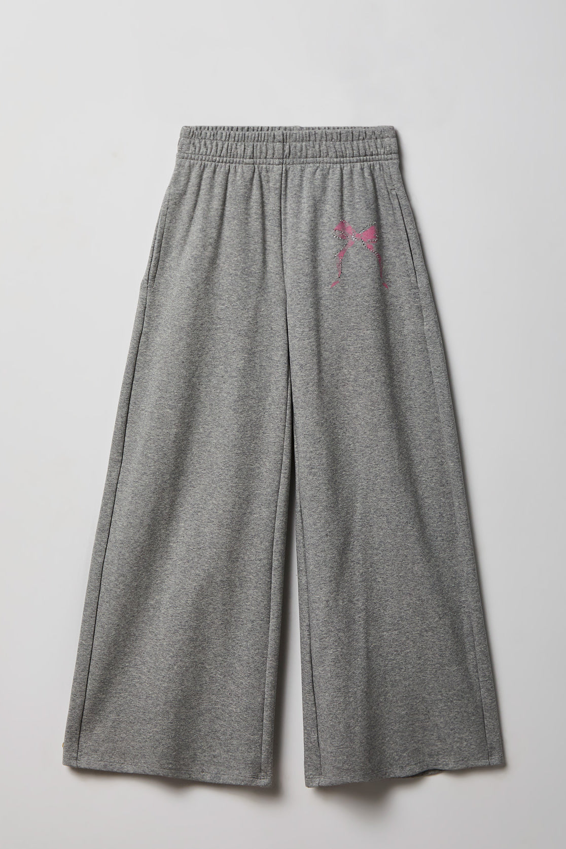 Girls Active Graphic Wide Leg Pant - Heather Grey