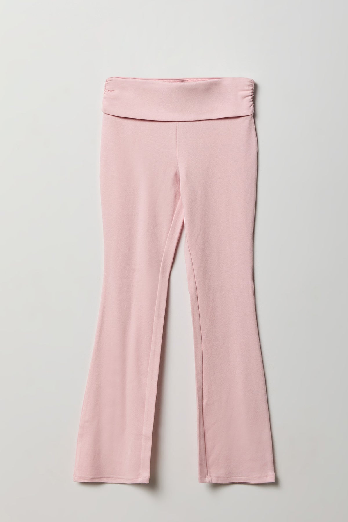 Girls Active Foldover Waist Flare Leg Pant - Pink