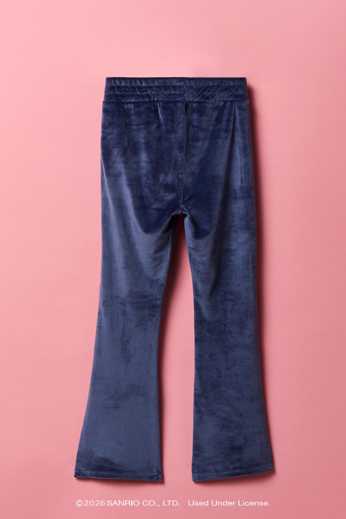 Alt View 2. Cinnamoroll™ Girls Embroidered Velour Flare Pant - Dark Blue
