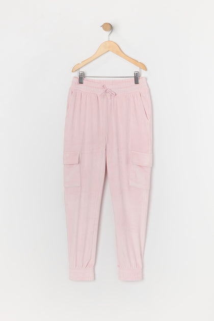 Jogger cargo en velours pour fille